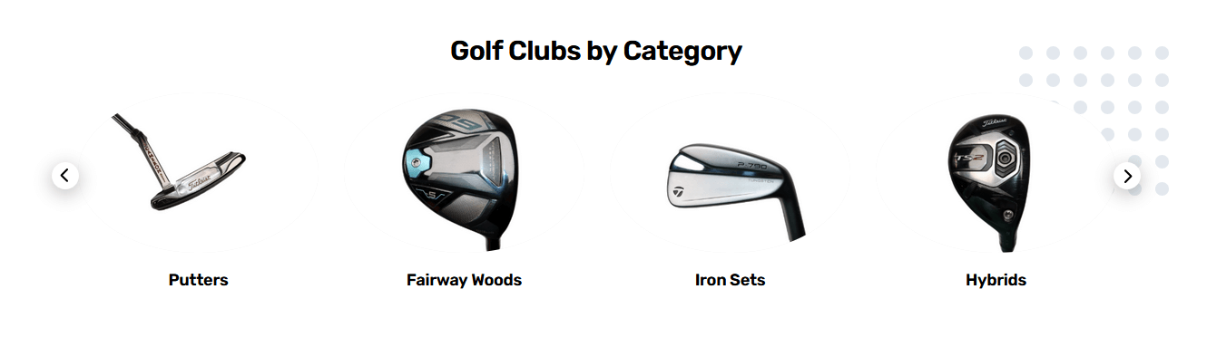 screenshot of shop by category from StickHawk's website