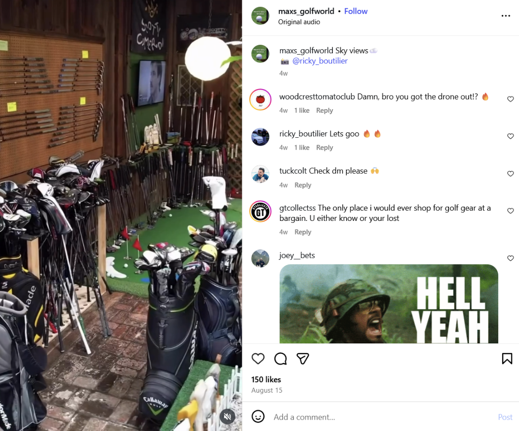 max's golf world on instagram