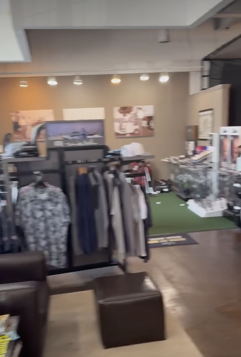 merchandise inside Music City Golf