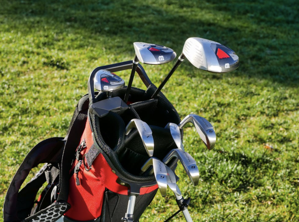 a bag of rented golf clubs, making the shopper's orlando golfing trip easier and more convenient