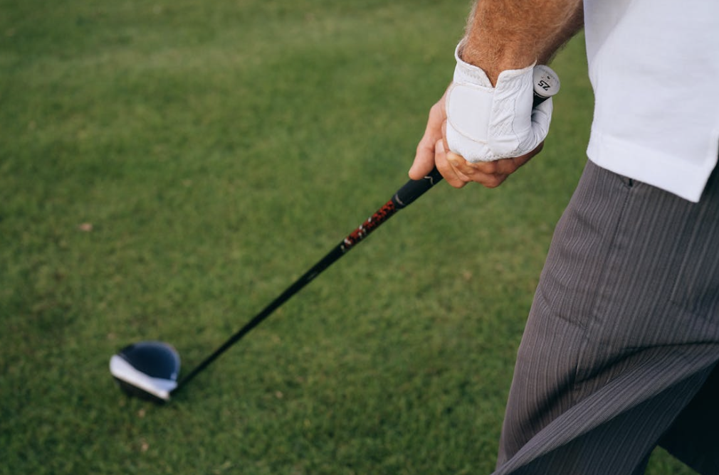 man golfing on the green