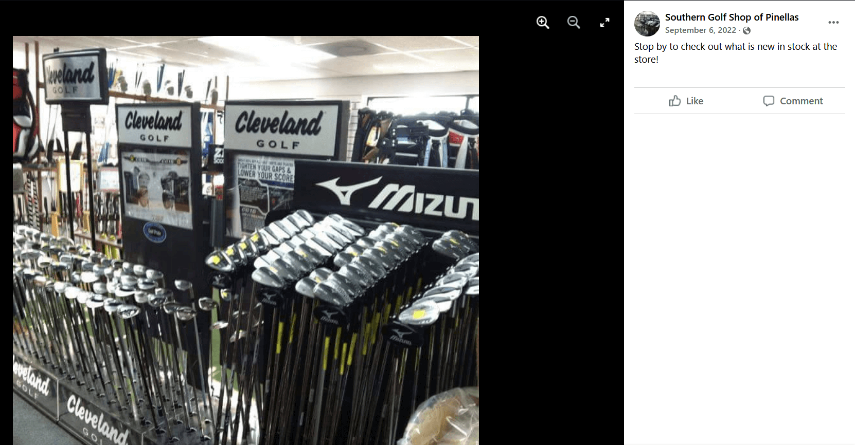 a screenshot from Southern Golf of Pinellas' Instagram account