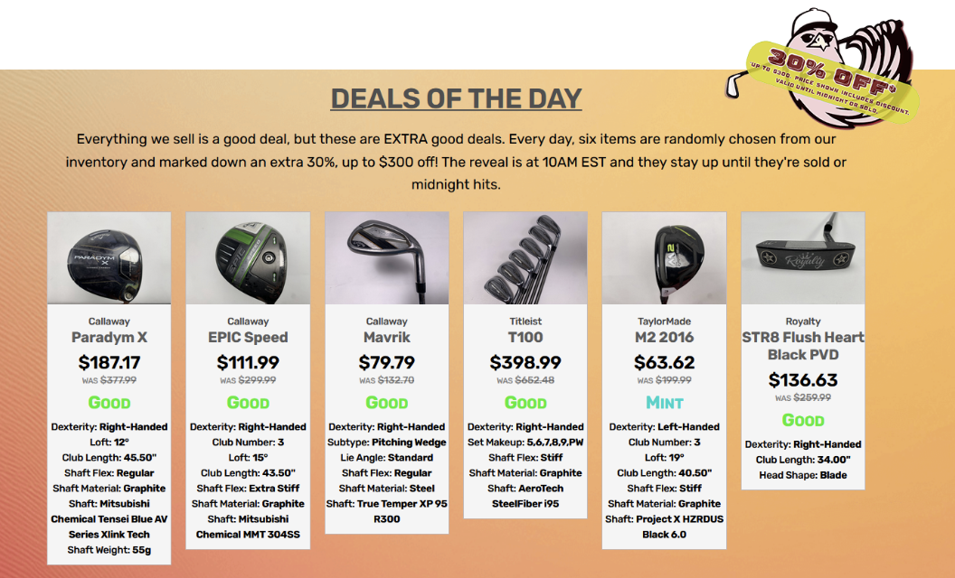 stickhawk deals of the day
