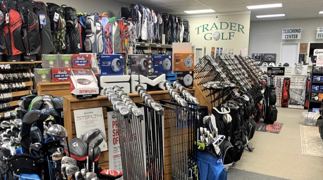 inside the locally owned trader golf store