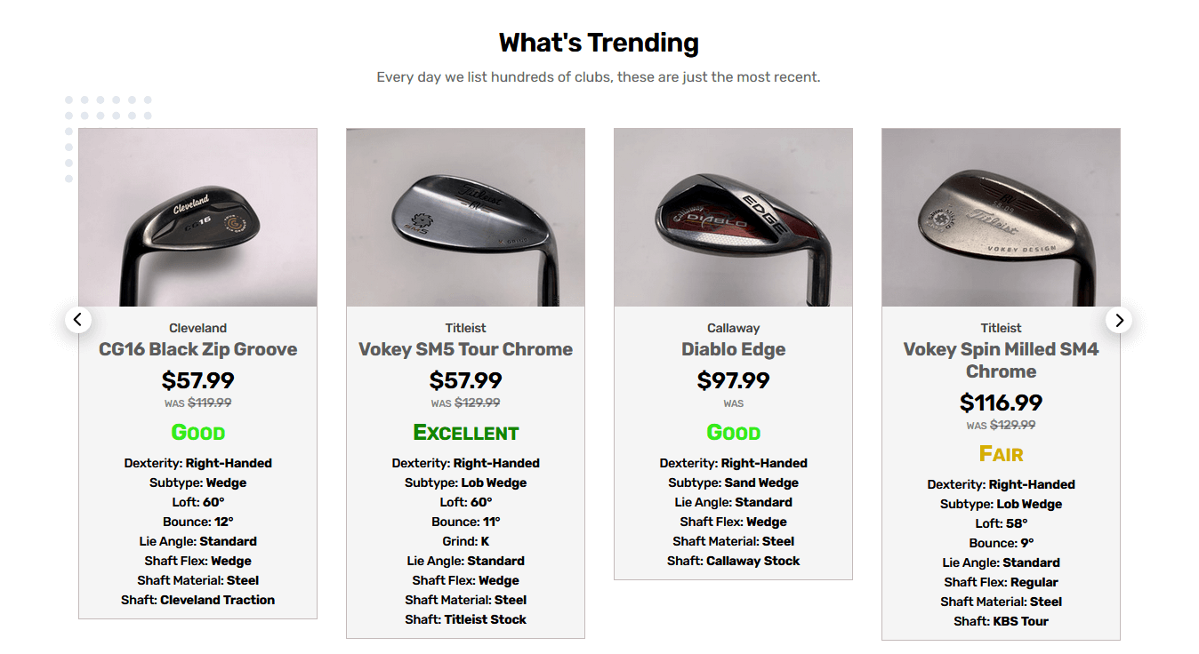 what's trending section from StickHawk website